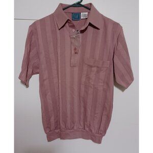 TropiCool Henley Shirt Mens Medium Purple Short Sleeve Pockets